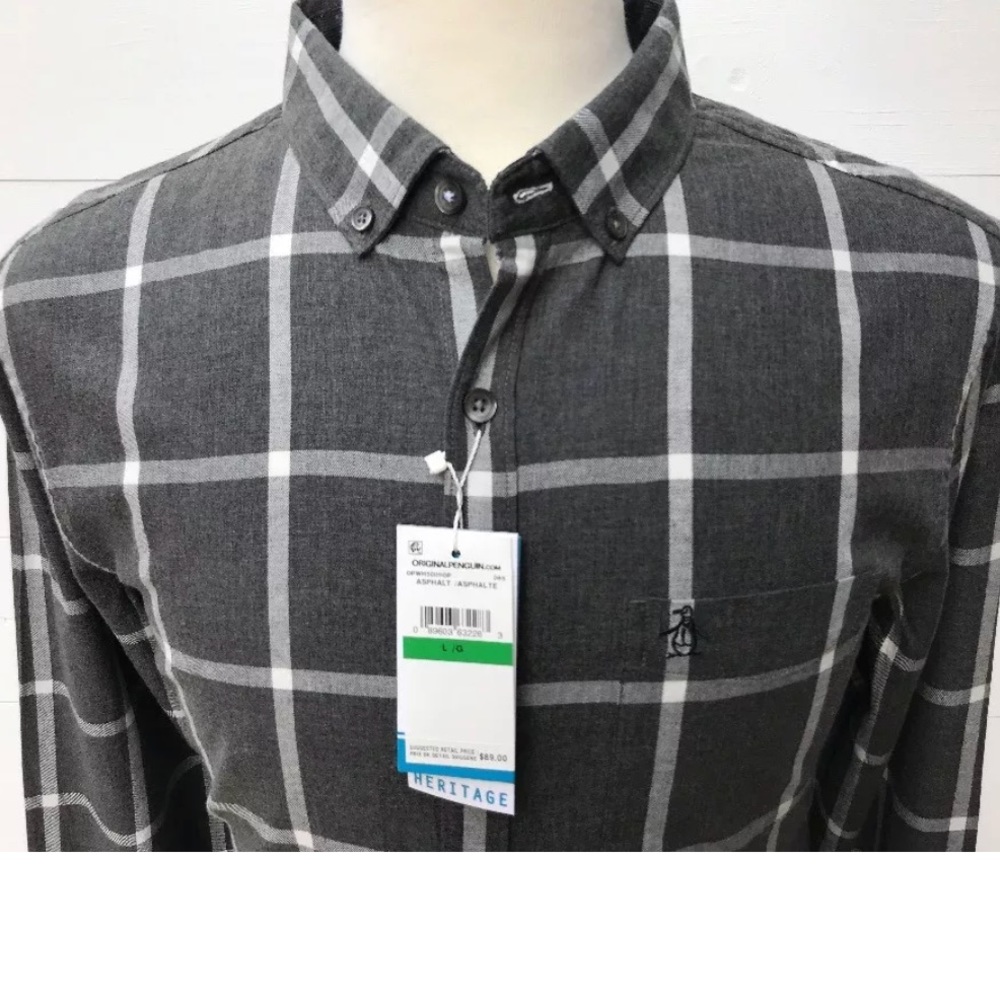 Original Penguin Men’s Gray Long Sleeve Large